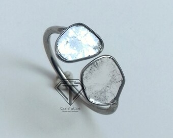 Swan Ring Silver Duck Ring Jewelry Sterling Silver Jewelry Polki Diamond Ring Gemstone Ring Jewelry Gift For Her Pave Diamond Ring