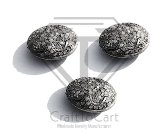 Natural Rose Cut Pave Diamond Flask Shape Charm 925 Oxidized Sterling Silver Pendant Antique Charms Statement Pendant Unisex Jewelry