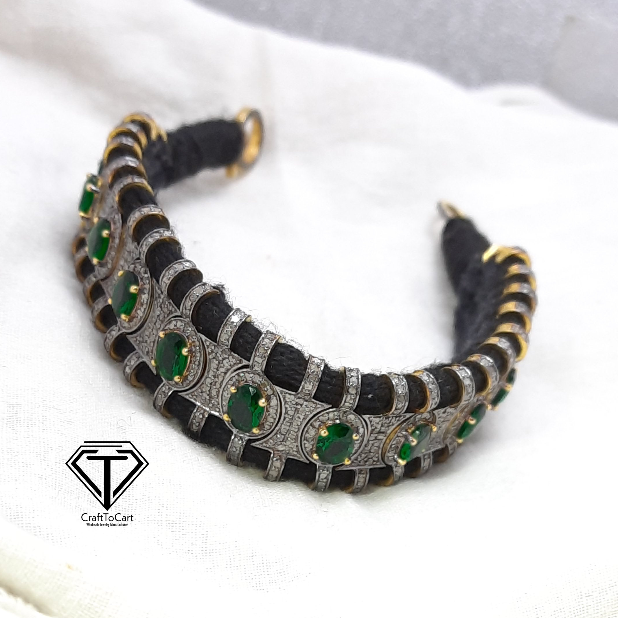 Pave Diamond Bracelet, Trendy Bracelet, 925 Sterling Silver