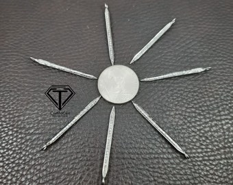 Pave Diamond Spike Charm:  Sterling Silver Jewelry Finding