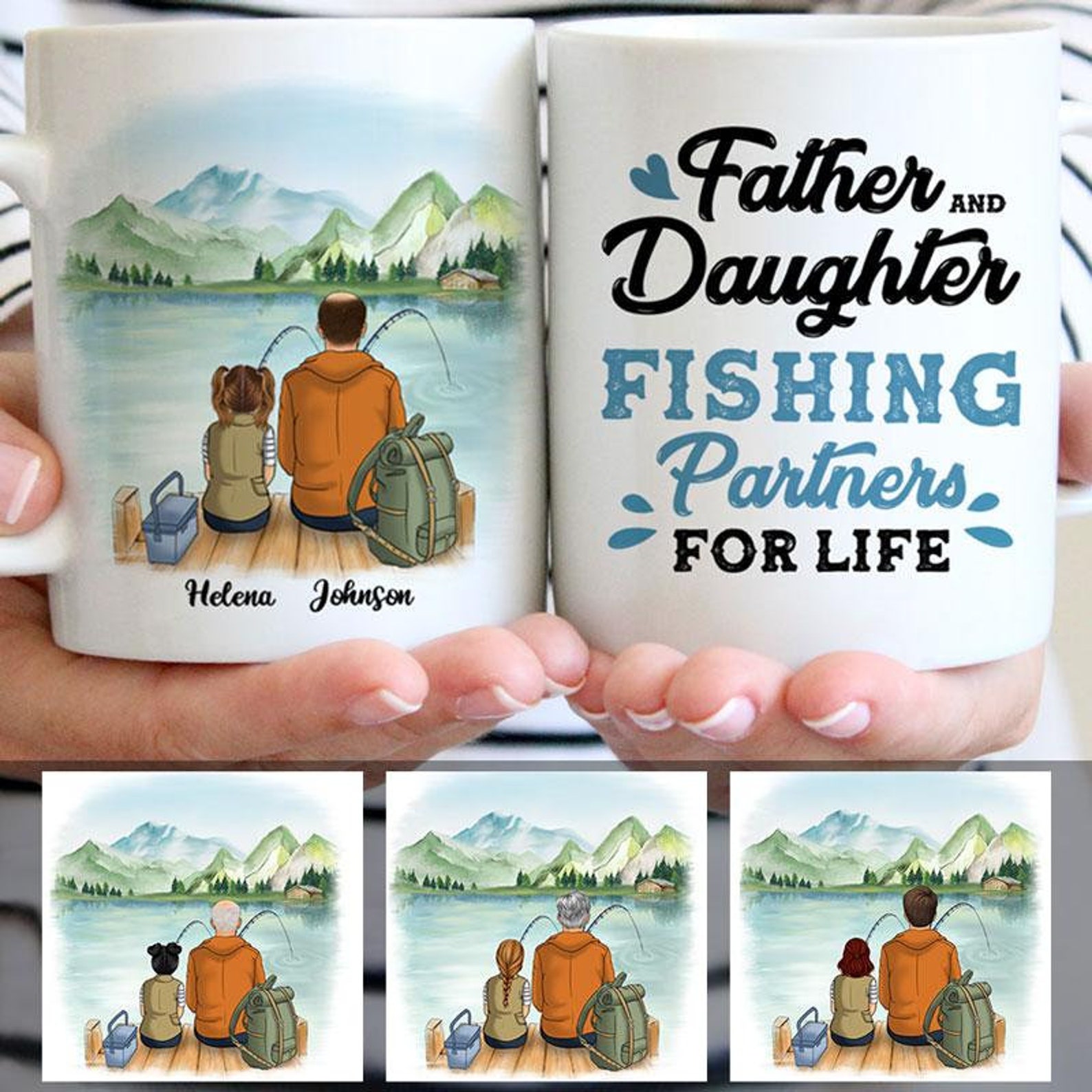 Father And Daughter Fishing Partner For Life Mug