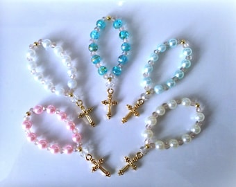 Mini Pearl Pocket Rosary: One Decade Finger Rosary