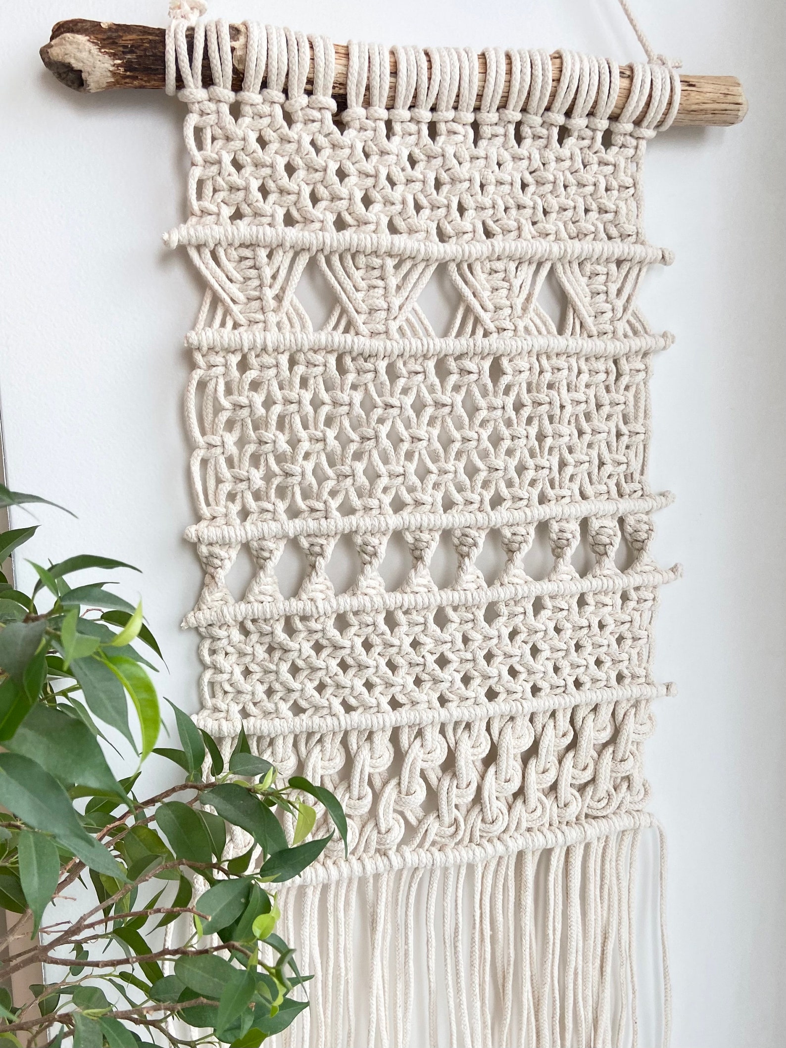 Macrame pattern wall hanging Geometric macrame diy macrame Etsy