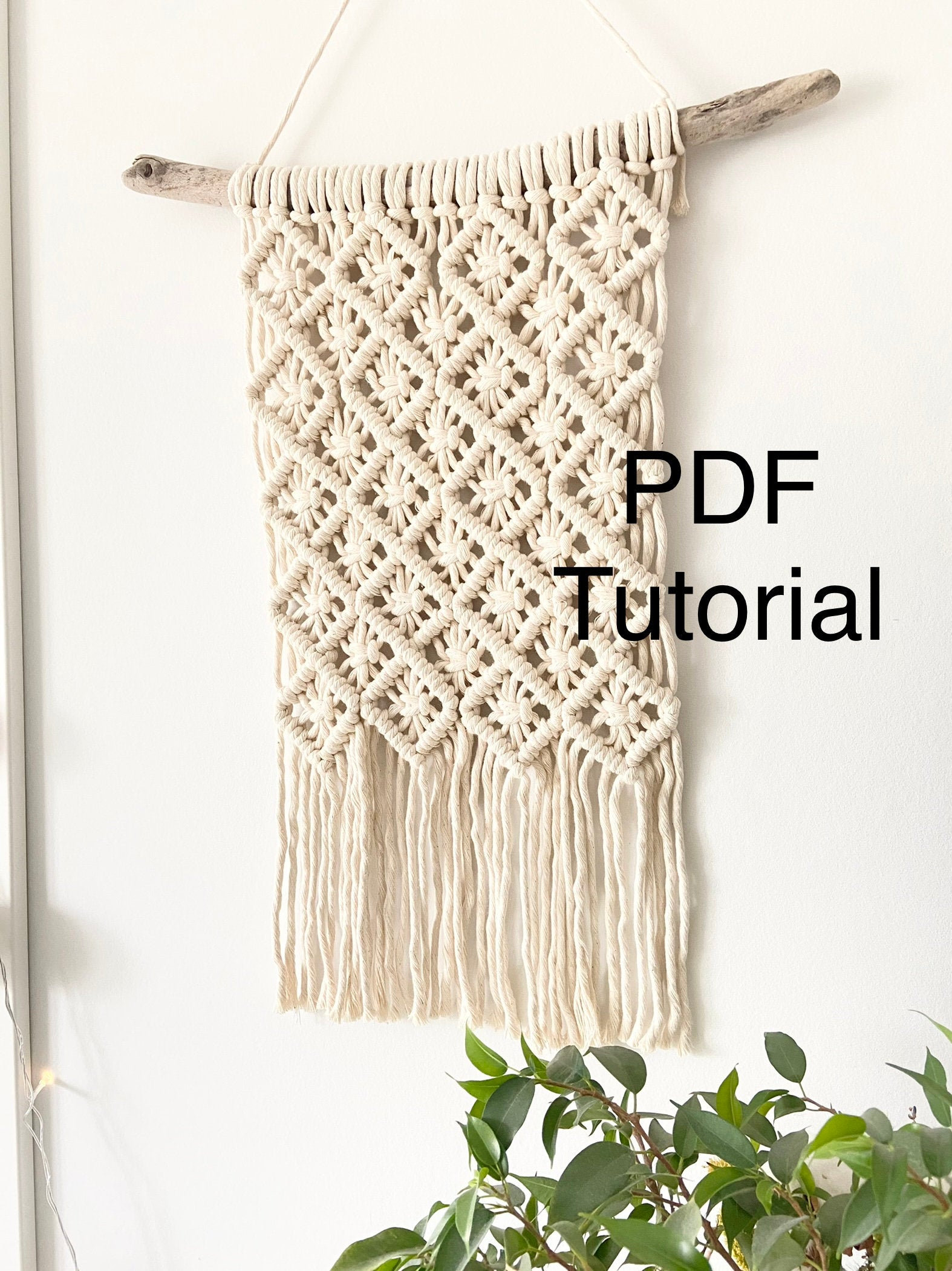 Macrame Pattern Written PDF with knot guide Beginner Digital Etsy