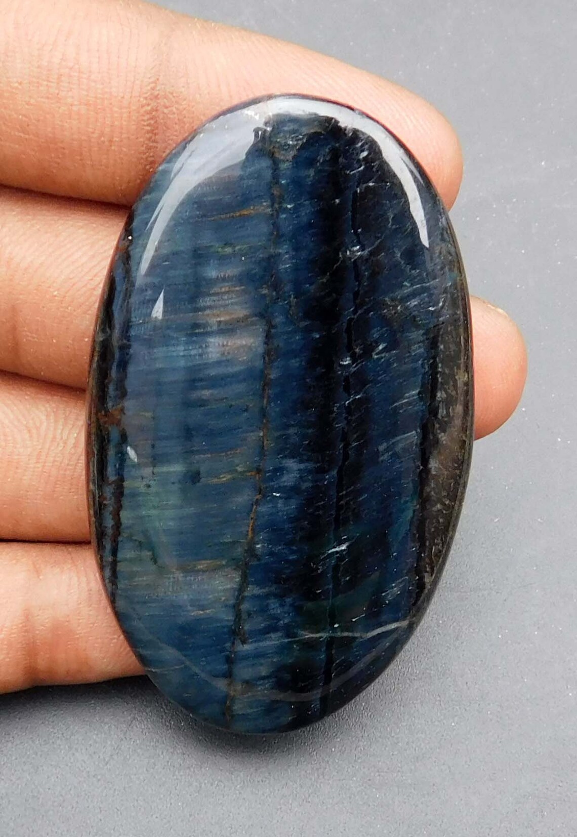 Natural Blue Tiger Eye Rare Cabochon Good Quality Beautiful Etsy