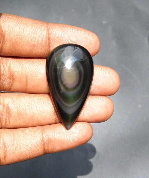 AAA Beautiful Quality Rainbow Eye Obsidian Rare Cabochon | Etsy