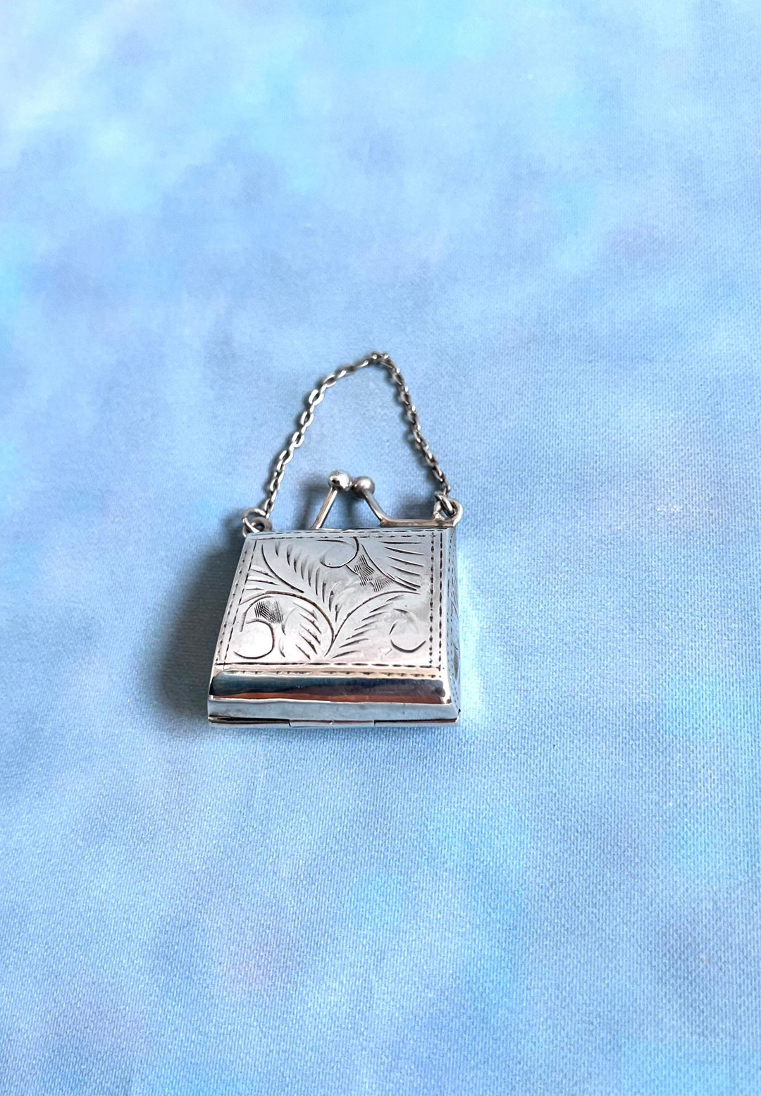 Silver Stamp Holder Vintage Silver Stamp Holder Modelled as a Etsy