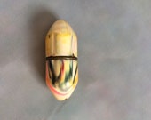 Sewing bullet enamelled, vintage sewing tool, sewing etui