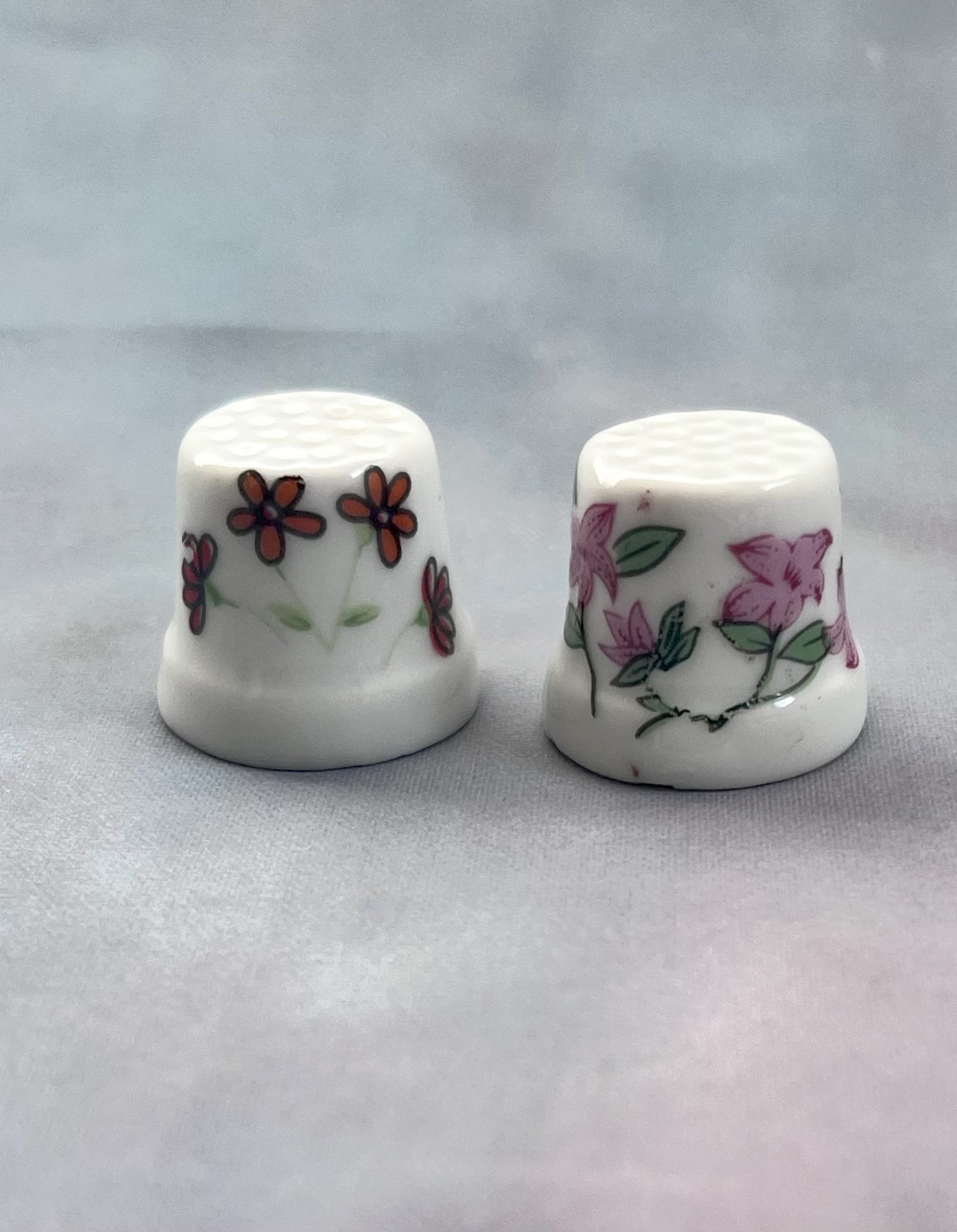 ヴィンテージオランダ指ぬき：6個セット、花と鳥のデザイン - Etsy 日本