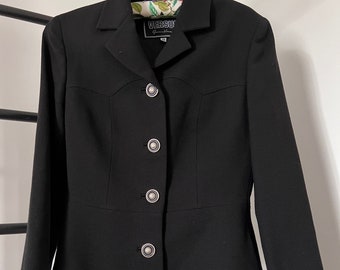 Versus Versace formal classic black vintage blazer jacket size XS-S