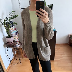 Max Mara Weekend punto marrón vintage cardigan talla S