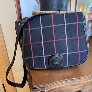 BURBERRYS vintage blue check crossbody bag