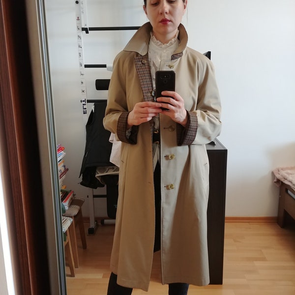 1980s Rare Burberrys vintage two side Balmacaan Trench Coat