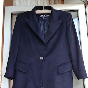 ESCADA by Margaretha Ley Vintage angora wool jacket blazer Size 42 - M - L / made in germany / Excellent condition
