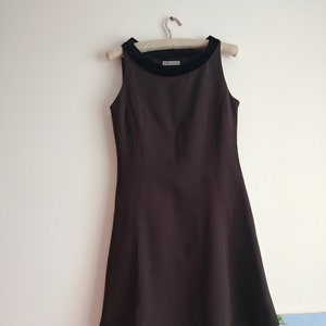 Emporio Armani vintage anthracite cocktail formal mini dress size S-small M