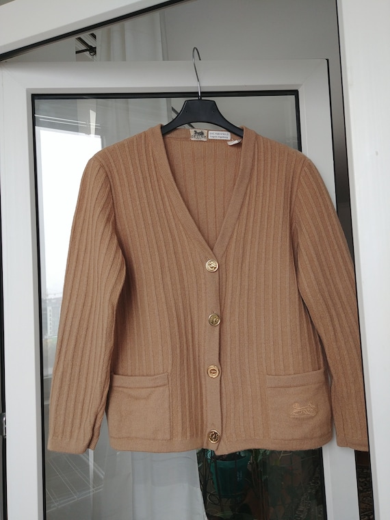 Vintage authentic beige Celine cardigan