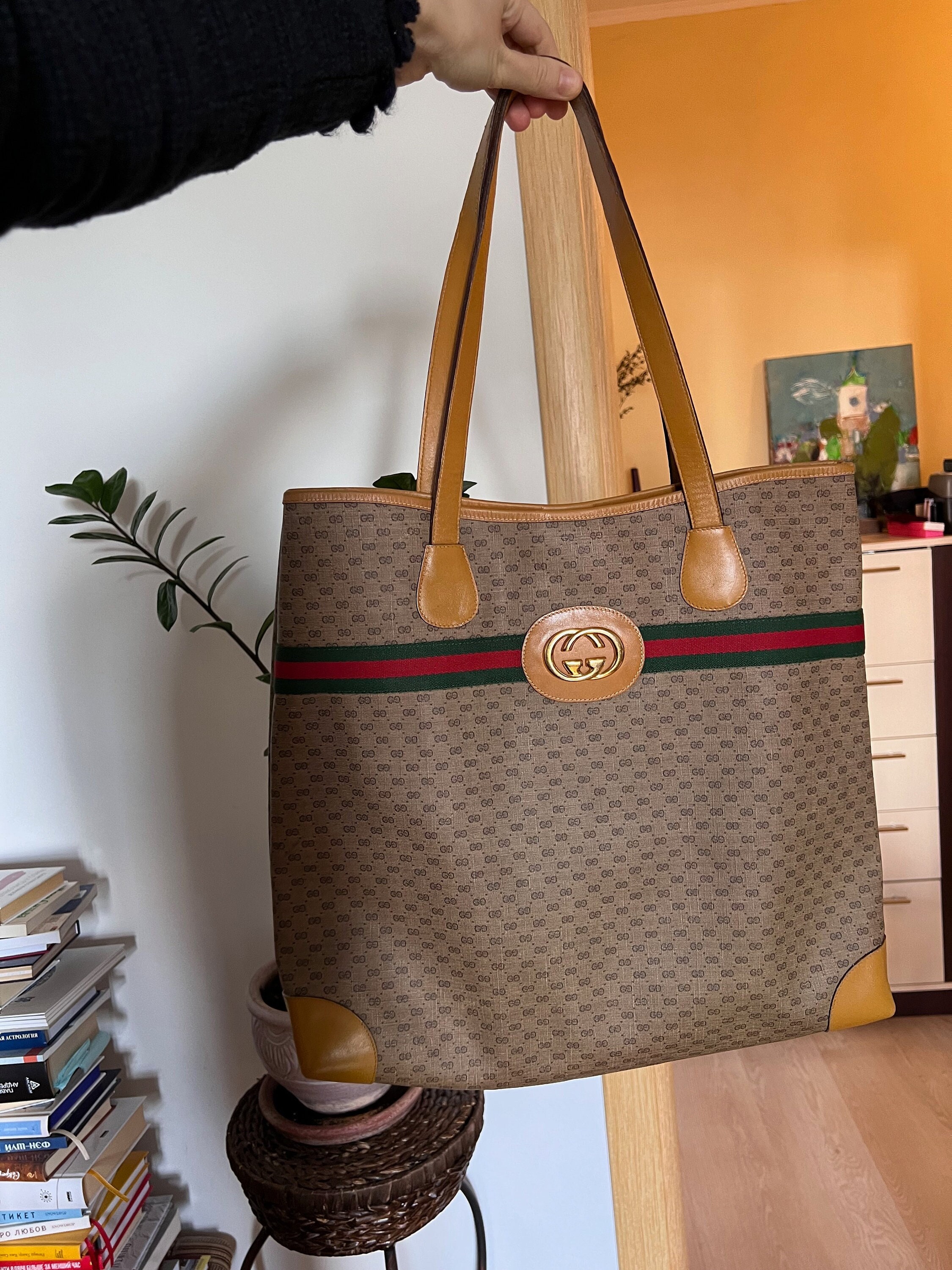 Vintage GUCCI OPHIDIA Bag GG Monogram Authlentic 80's