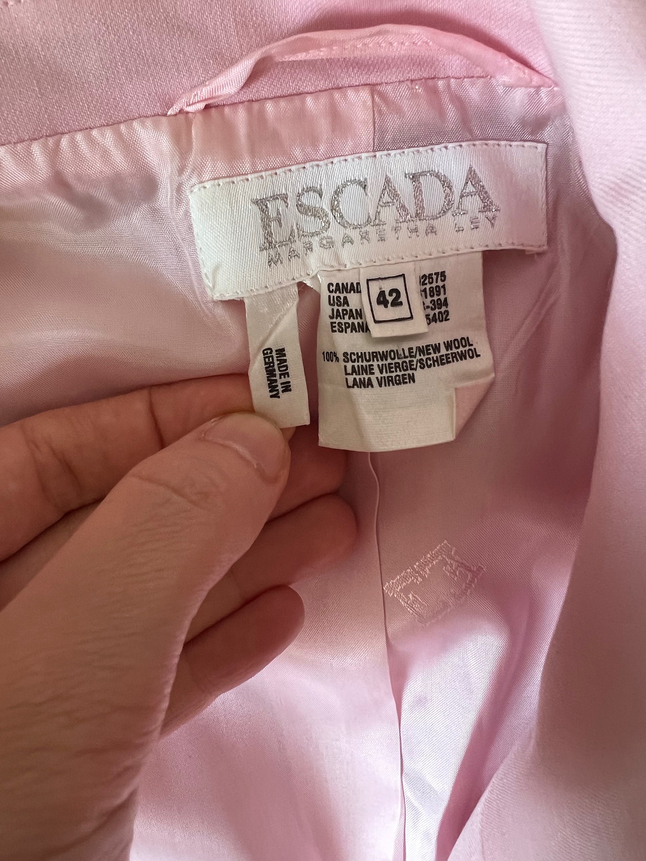 ESCADA by Margaretha Ley Vintage Pink Blazer Jacket Size M-L - Etsy