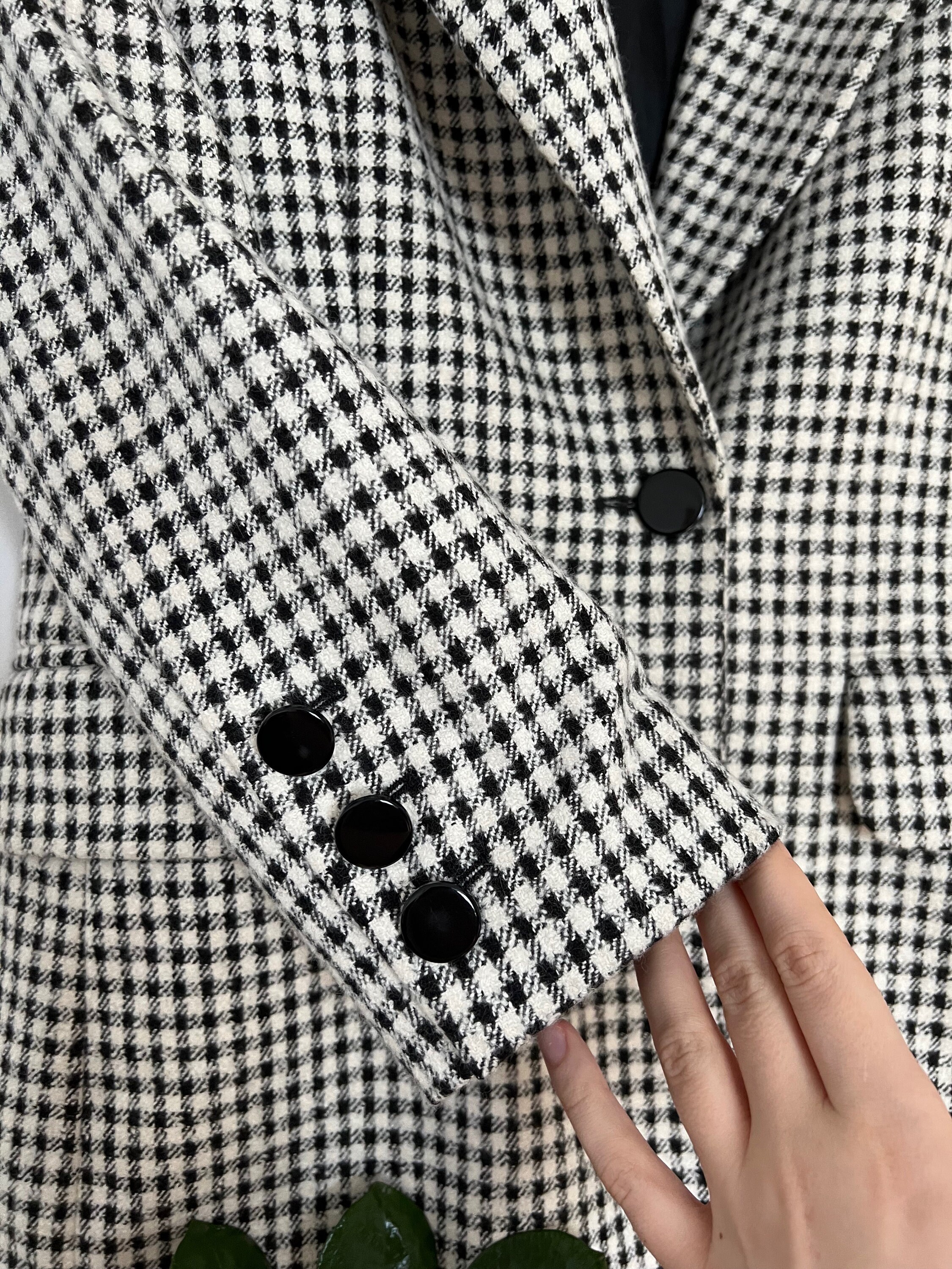 専用出品　Ｅscada レザージャケット　ヴィンテージ　M 黒、白 ESCADA by Margaretha Ley Vintage Black and White Jacket