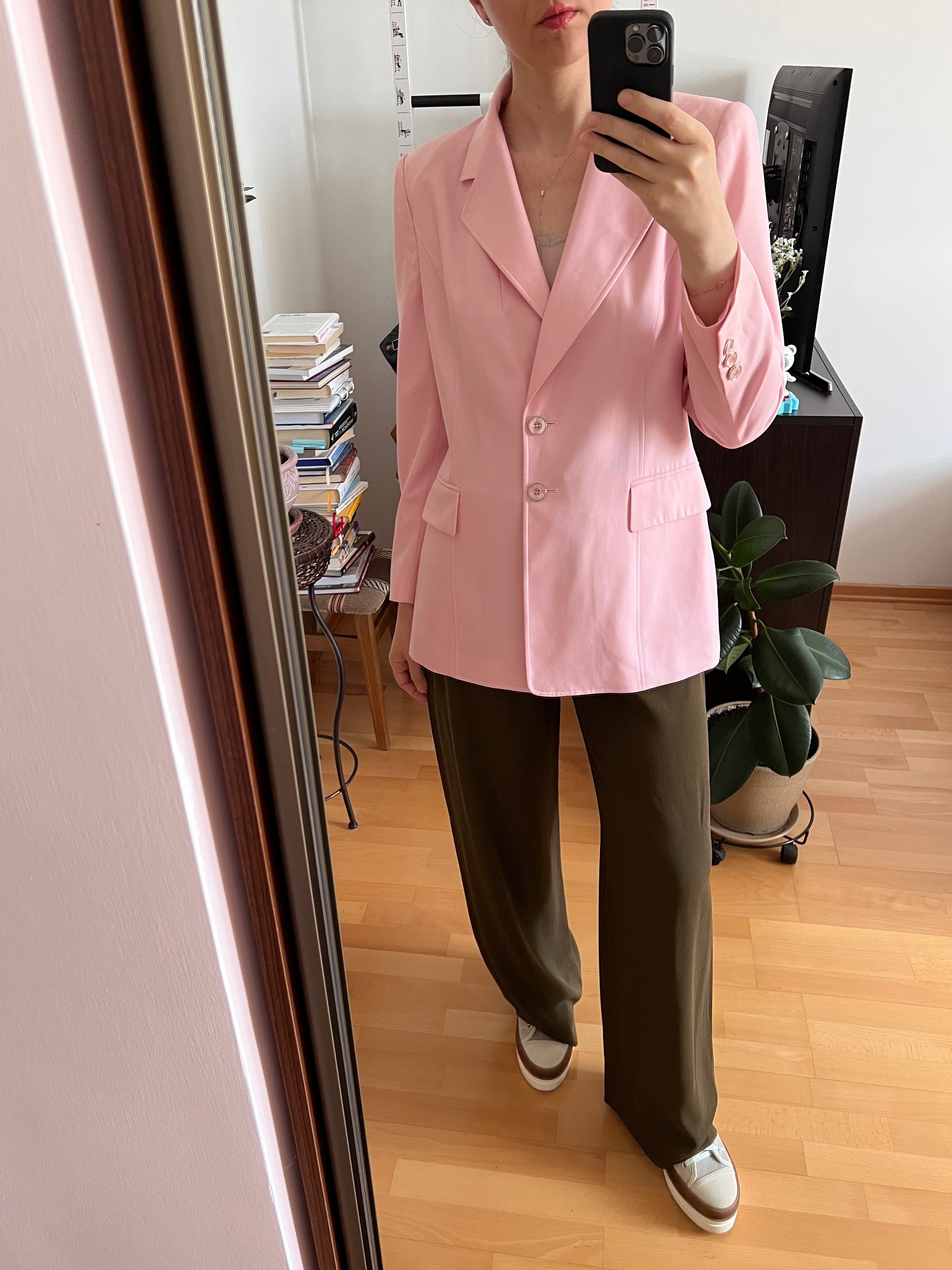 ESCADA by MARGARETHA LEY エスカーダ ジャケット ESCADA by Margaretha Ley Vintage Pink Blazer Jacket Size M-L