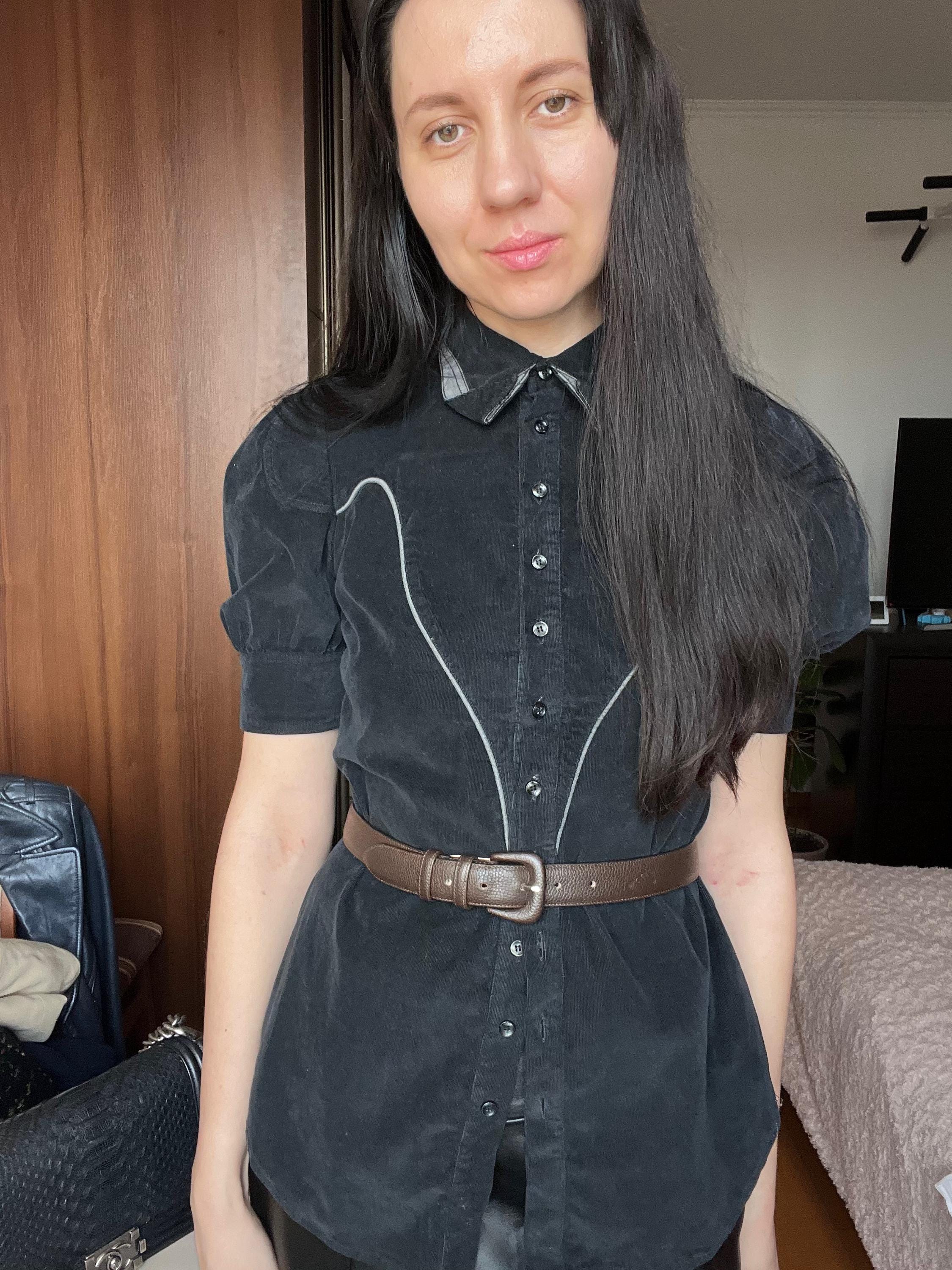 Vintage 90s Longchamp Leather Brown Belt 38\