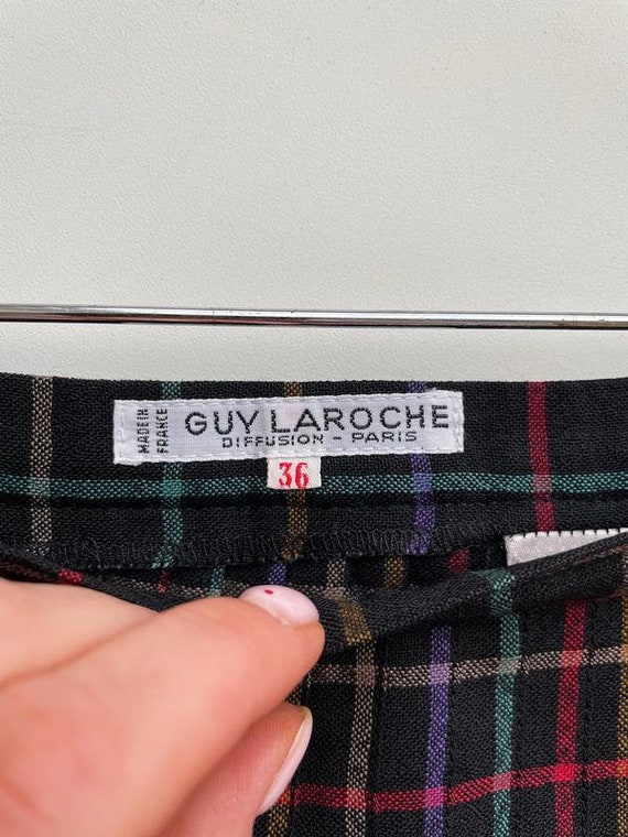Guy Laroche vintage check midi skirt made in fran… - image 4