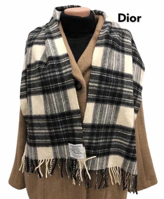 Vintage Christian Dior cashmere scarf