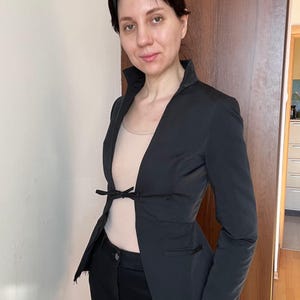 Sarah Pacini vintage schwarze Jacke / made in italy / Größe 1 (S)