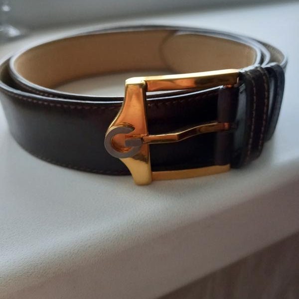 Vintage Gucci brown leather 85 cm / 34 in belt