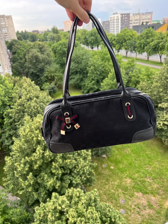 black monogram gucci bag