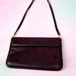 90s Vintage RODO leather brown shoulder bag