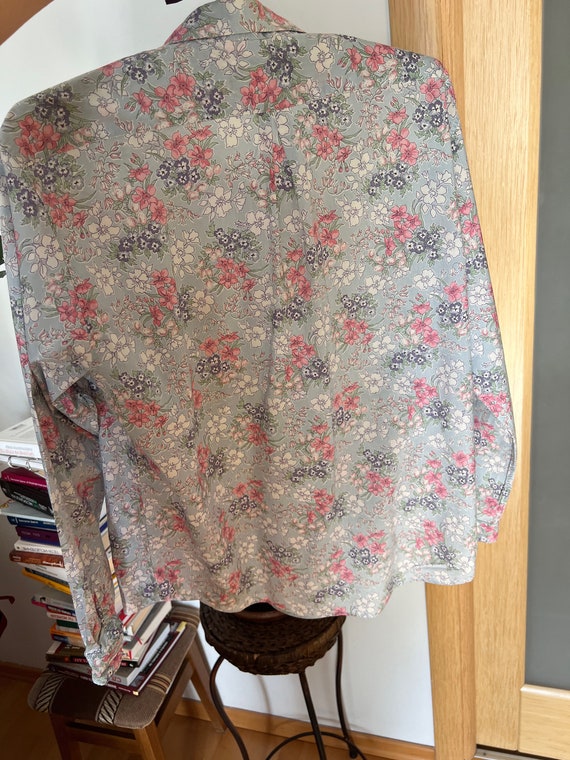Cacharel vintage floral print cotton shirt size M - image 8