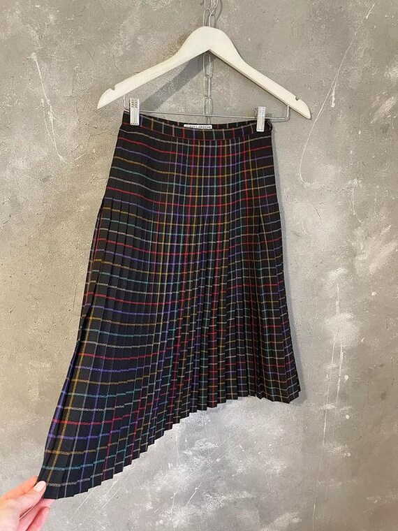 Guy Laroche vintage check midi skirt made in fran… - image 3