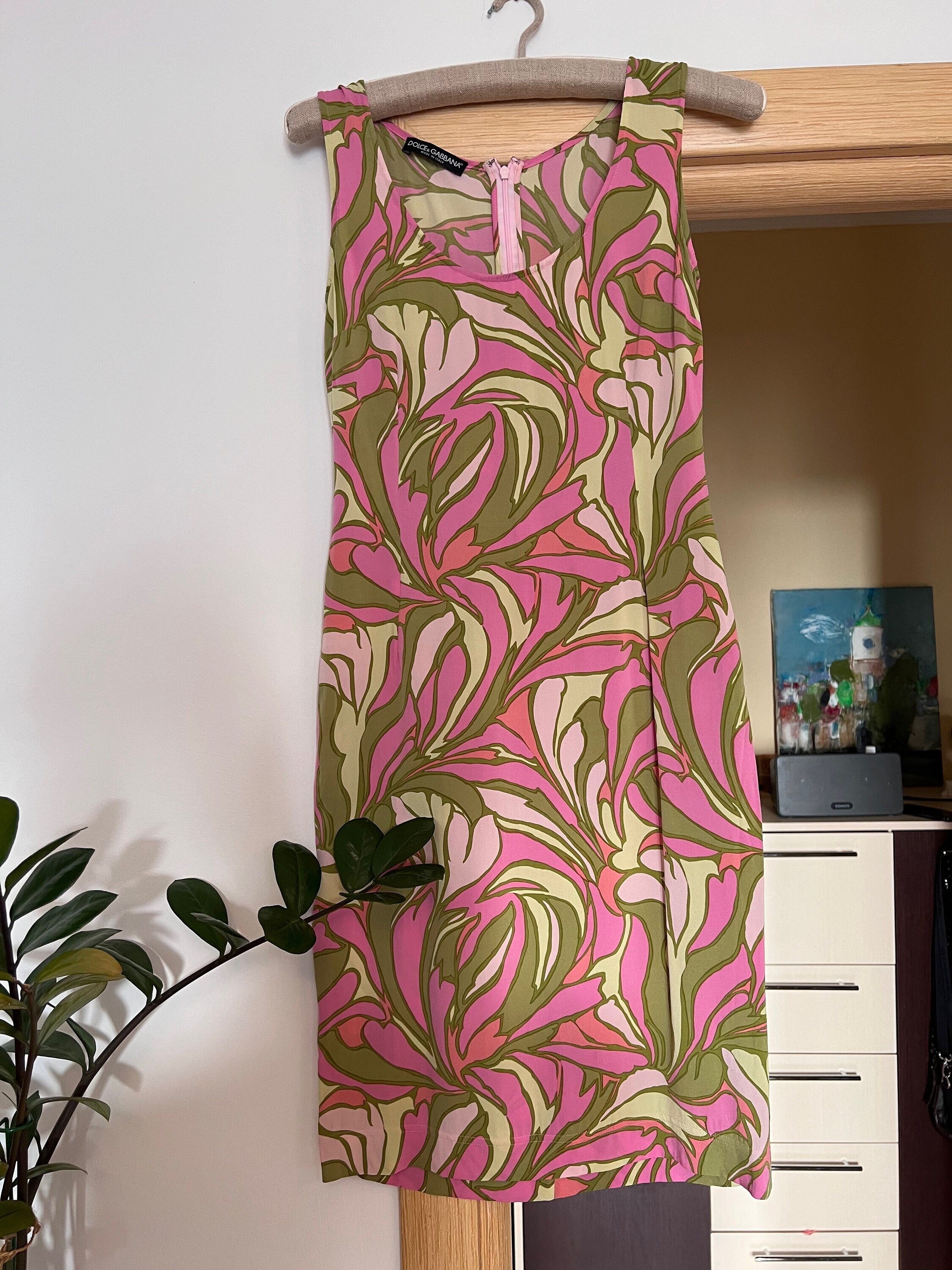 Dolce and gabbana pink floral dress sales