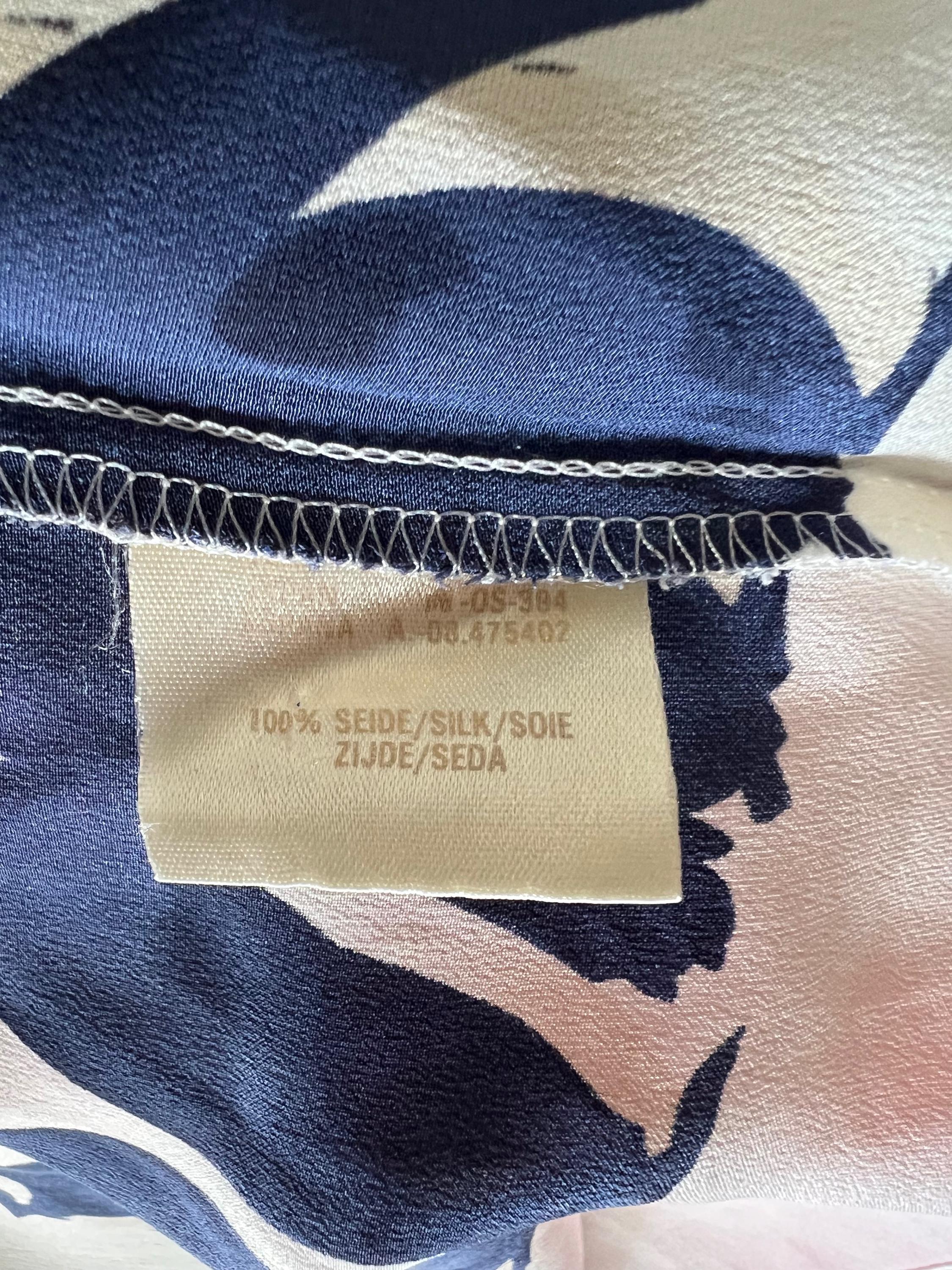 90年代 ESCADA Margaretha Ley ヴィンテージ シルク ブラウス クマと 