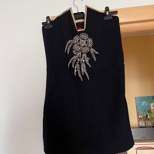 Lanvin black cocktail mini dress / vintage dress / size XS