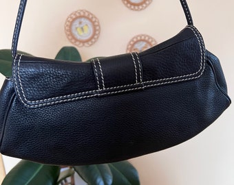 CELINE buckle black leather shoulder bag – Vintage Carwen