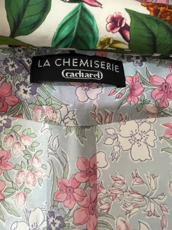 Cacharel vintage floral print cotton shirt size M - image 4
