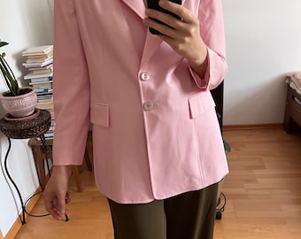 ESCADA MARGARETHA LEY ピンクジャケット ESCADA by Margaretha Ley Vintage Pink Blazer Jacket Size M-L - Etsy