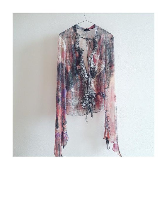 Amazing vintage JUST CAVALLI romantic blouse Size