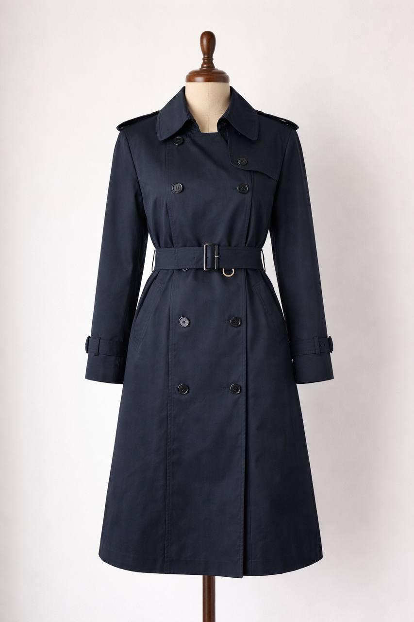 80s Vintage Burberrys Trench Coat: Classic Navy Blue, Size M-L - Etsy