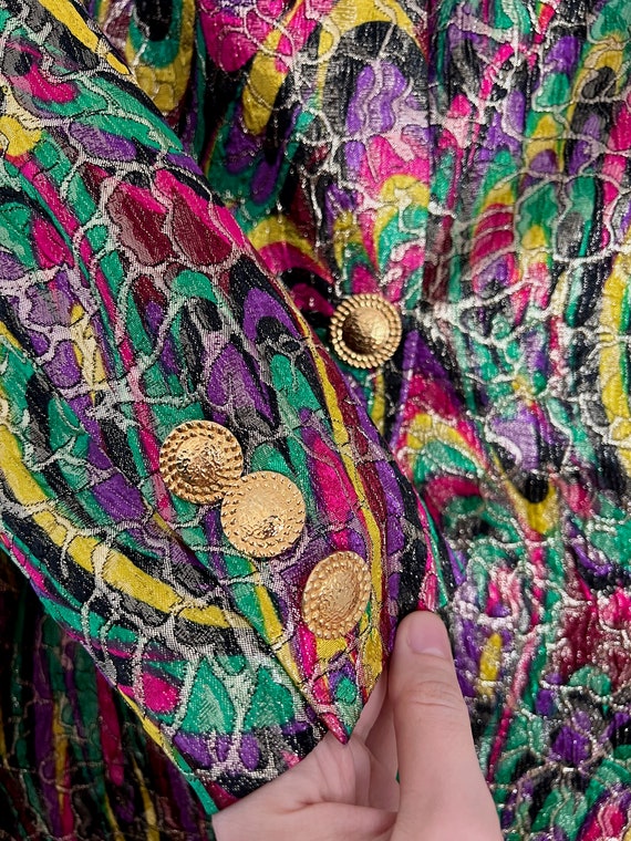 GIVENCHY en plus vintage rainbow jacket gold butt… - image 3