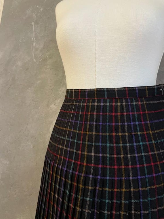 Guy Laroche vintage check midi skirt made in fran… - image 2