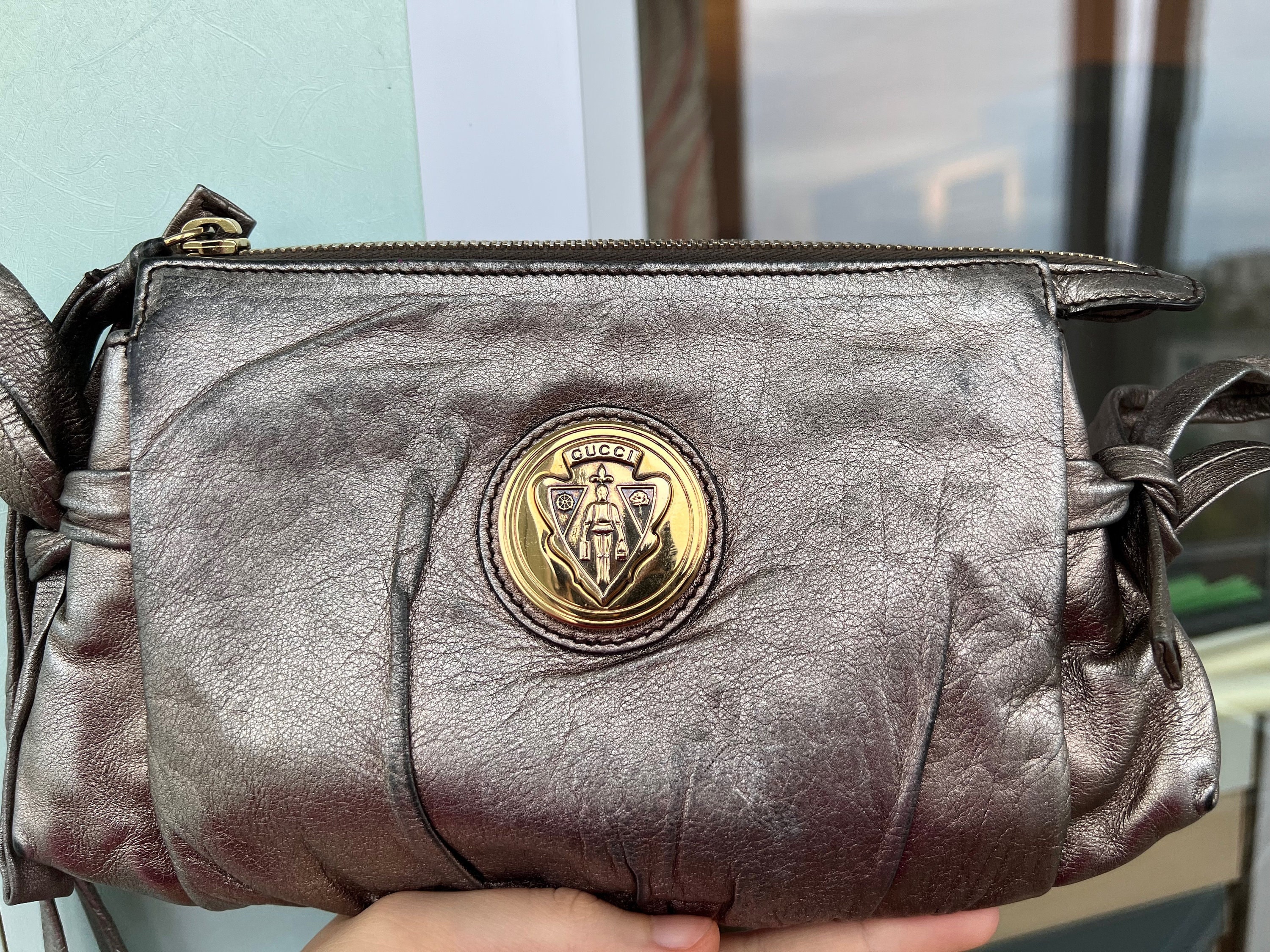 80's Vintage Gucci black leather clutch shoulder bag with logo motif c –  eNdApPi ***where you can find your favorite designer  vintages..authentic, affordable, and lovable.