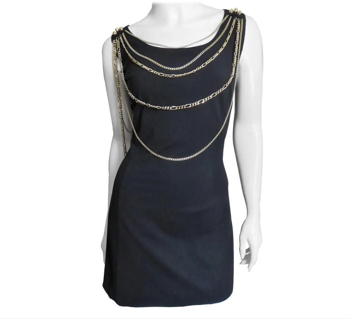 knee length dresses for ladies Balmain // Velvet Padded Shoulder Dress – VSP Consignment main image 0