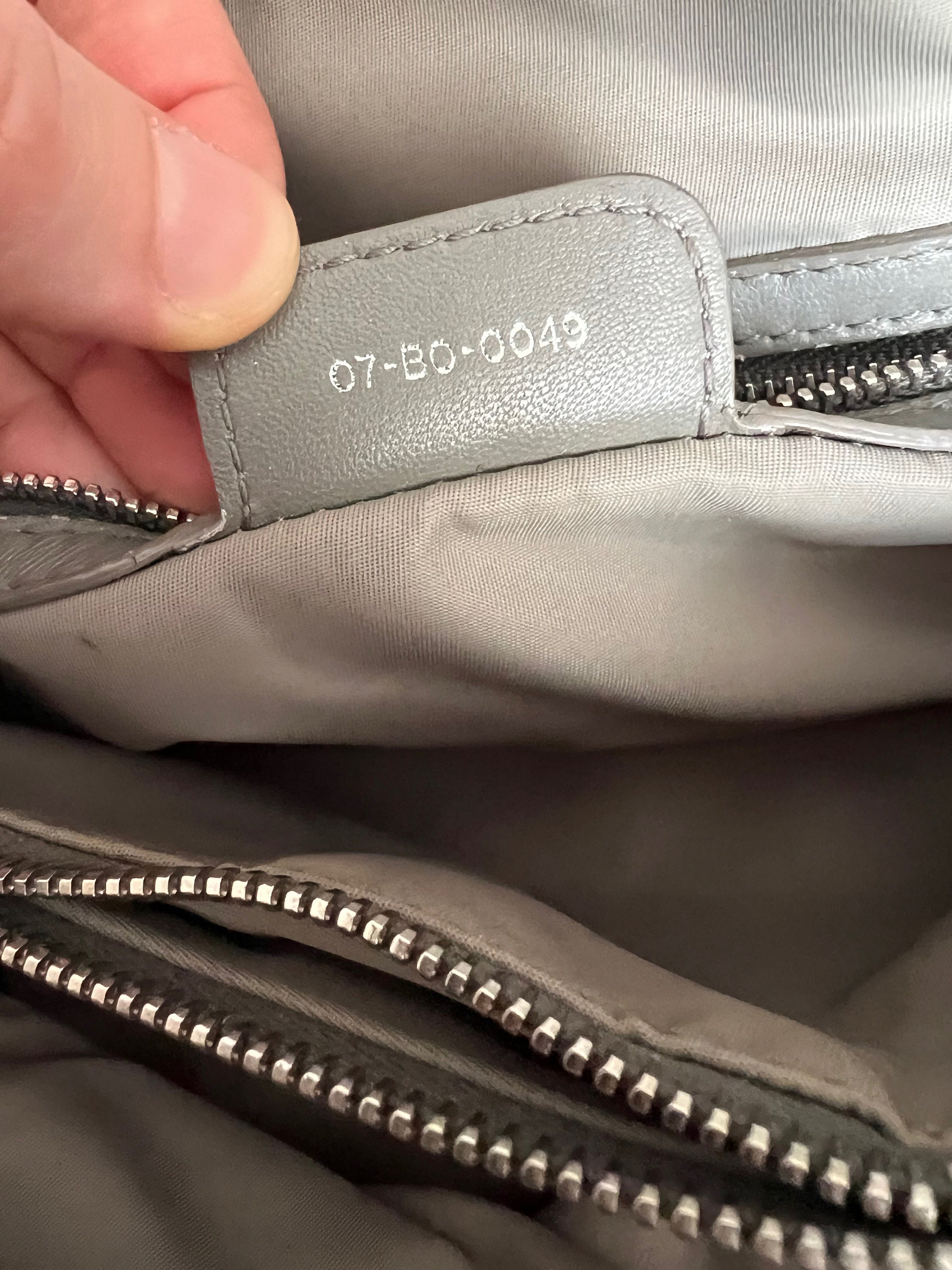 Christian Dior CD Authentic Nylon Quilted Grey Vintage Christian Dior CD Authentic Nylon Quilted Grey Vintage