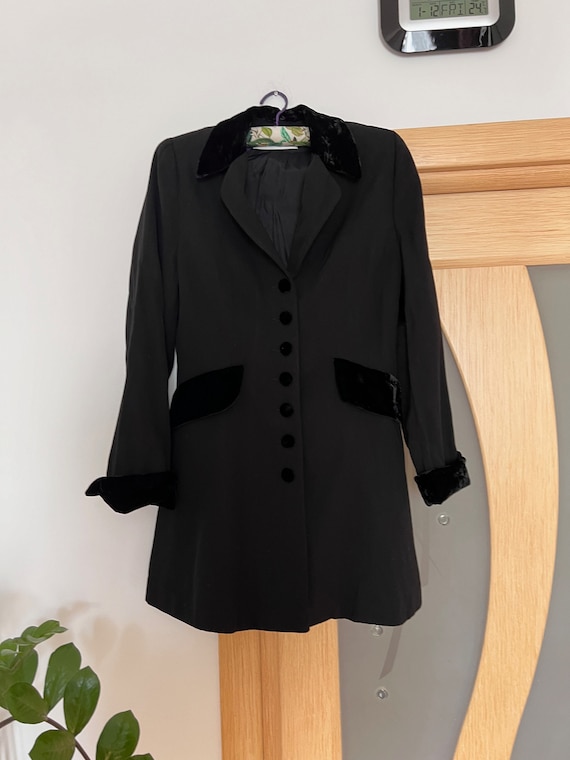 Claire vintage black jacket blazer jacket made in… - image 1