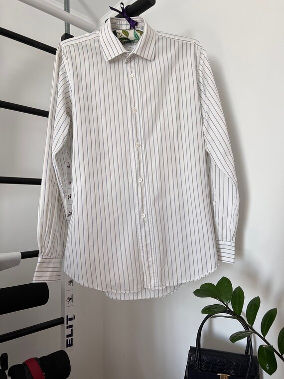 Hermes Vintage Strip Man Cotton Classic Shirt Size L - Etsy