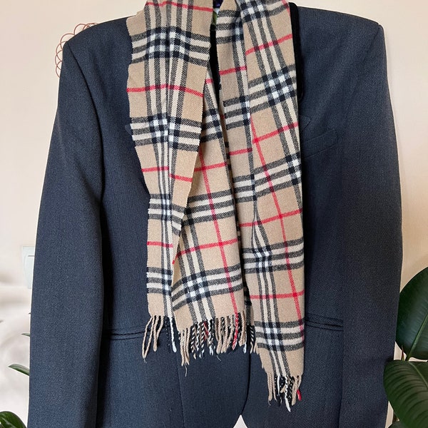 Burberrys vintage cashmere plaid scarf