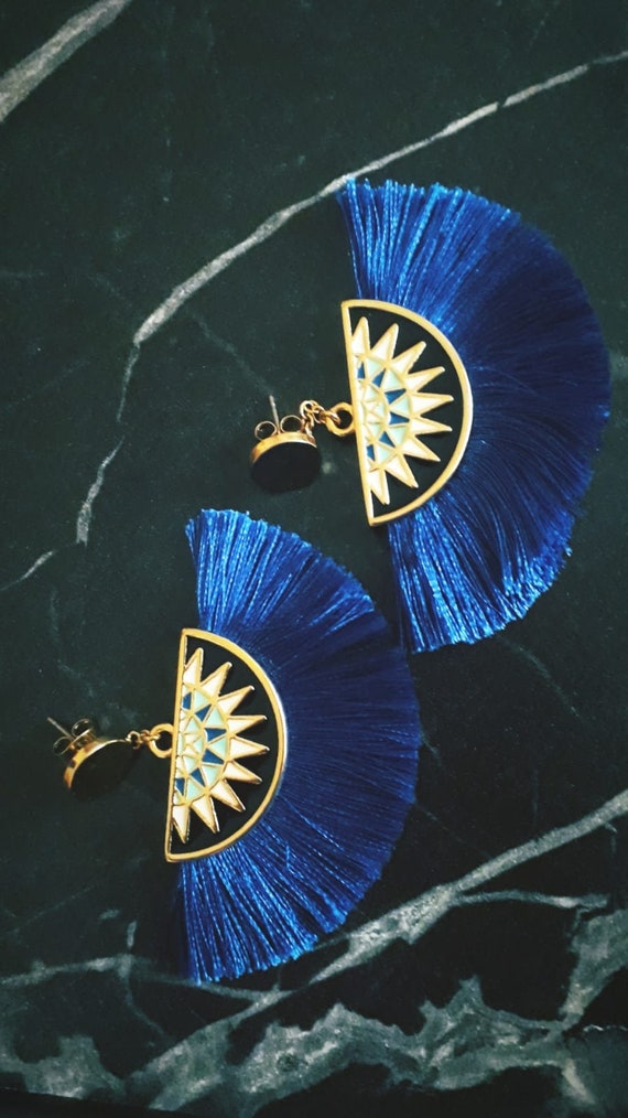 Vintage Earrings-Knit Earrings